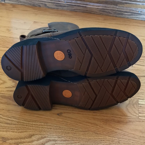 TIMBERLAND Women's Graceyn Biker Boots Brown A2FAA Size 6.5 - Picture 7 of 8